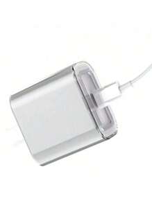 5件透明保护配件-数据线保护器+充电器头盖 兼容Apple 18-20W 透明软壳充电器保护器