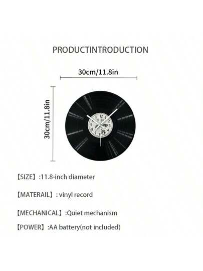 Simulation Vinyl Record Retro Creative Klok Luxe Wand Cafe Bar ation Tafel Mute Sideboard ations Ornaments Art Desktop Painting High Sense Niche Living Room Painting. Birthday Graduation Bedroom Dormitory Back To School Surprise Home Supplies view 2