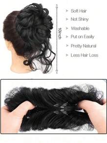 Synthetic Curly Donut Chignon With Elastic Band Scrunchies Messy Hair Bun Updo Hairpieces Extensions For Women - Multicolor - View 4