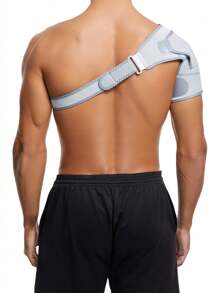 1 pieza Correa deportiva ajustable gris, correa de hombro protectora para baloncesto, fútbol, fitness para prevenir la tensión muscular