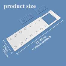 1 pieza Divisor blanco de plástico ajustable - De pie, sin taladro, estantería expansible ahorra espacio, para armario, cocina y baño, sistema independiente, capacidad inferior a 0,09 metros cúbicos