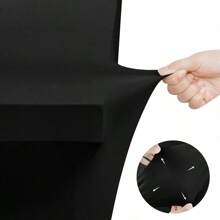 Spandex Tablecloth 2 Pack [8FT, Black] Tight, Fitted, Washable And Wrinkle Resistant Stretch Table Cloth Rectangle Cover For Trade Show, Weddings & Parties [96Lx30Wx30H Inch]