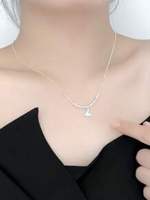 1 Exquisite Love Necklace For Women, Broken Sweater Chain, Light Luxury Niche Design Sense High-End Necklace Accessories - Heart Necklace - View 7