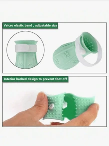 宠物用品 猫爪套装 猫咪防抓伤清洁套装 猫鞋脚套 猫咪硅胶浴鞋