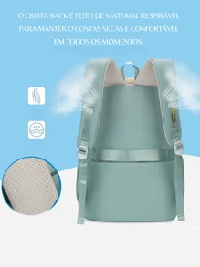 Large Capacity Waterproof Female Student School Backpack Back To School - 鮭魚 - 查看 6