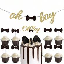 Juego de decoraciones para pasteles de fiesta de baby shower, para decorar pasteles de fiestas de baño de bebé - Multicolor - Ver 11