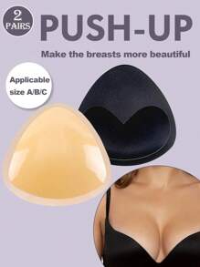 4 Pairs/2pairs/1Pair Of Bikini Swimsuit Underwear Triangle Sponge Self-Adhesive Thickened Chest Pad Insert, Swimsuit Bra Sponge Chest Pad Underwear Pad Small Chest Increase Together, Removable Sponge Pad Triangle Chest Pad Without Trace Invisible