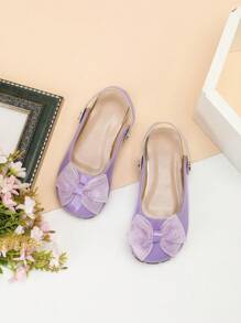 女童春季闭趾凉拖鞋，时尚可爱公主风平底户外拖鞋，儿童鞋 - 淡紫色 - 查看 11