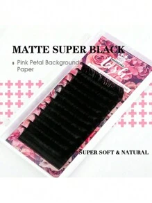 12盒 MASSCAKU 3D 蓬松即开型仿貂毛假睫毛，8-20毫米混合长度，哑光黑色睫毛簇，睫毛扇，单根假睫毛，假睫毛 - D - 查看 3