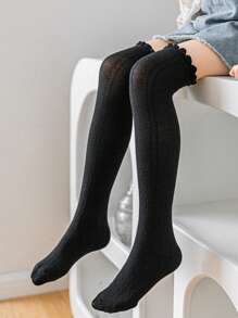 2pcs/Pack Girls Gray Mesh Spring/Summer Mosquito Repellent Over-The-Knee Crew Socks - Light Grey - View 1