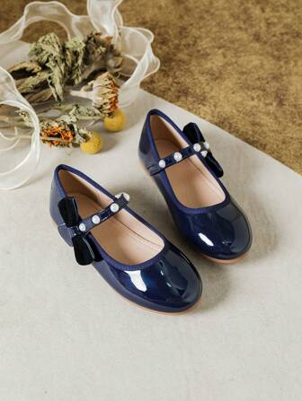 Fashionable Flat Pearl Decor Girl Loafers, Autumn/Winter