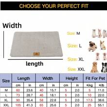 1pc Plush Thick & Enlarged Rectangular Pet Mat, Dog Bed, Cat Bed, Washable, Dirt-Resistant, Wear-Resistant, Soft & Comfortable, Suitable For Medium & Large Dogs And Cats, High-Quality Dog/Cat Bed, Multi-Season, Multiple Colors Available