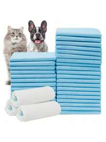 5/10/50pcs High Absorbency Disposable Pet Pads, Waterproof Puppy Training Pads, Pee Pads For Dogs & Cats, Quick-Drying Surface, Comfortable Fit For Toilet Training, Suitable For All Dog Breeds