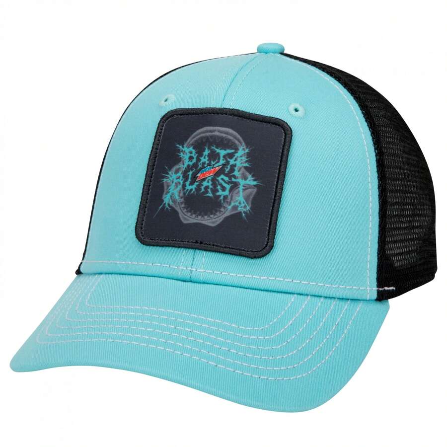 PEPSI Gorra ajustable con parche de Mountain Dew Baja Blast - Azul - Ver 1