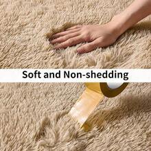 Soft Fluffy Shag Throw Area Rug, 2x4 Black, Non-Slip Bedroom, Hallways, Bedside, Dorm, Living Room - Long Shaggy Rug - 淺褐色的 - 查看 5