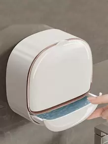 1 件壁挂式肥皂盒，奢华风格，带排水功能的肥皂盒，适用于淋浴、浴室，无需钻孔，家居浴室装饰秋季装饰，返校季