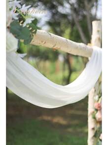 Artificial Flowers Wedding Arch Decoration Kit (Pack Of 3) - 2pcs Aobor Flower Arrangement & 1pc Chiffon Drape For Wedding Ceremony Backdrop Decoration, Elegant Dusty Rose