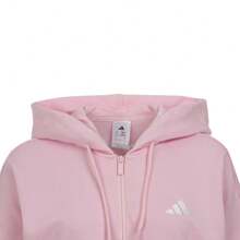 Adidas 女士 2025 3S FT QZ HD 套头针织卫衣 JN1943 - 粉色 - 查看 3