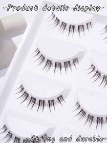 5Pairs 3D Natural Look Manga False Eyelashes Set DIY At Home6-11mm - Black - View 6