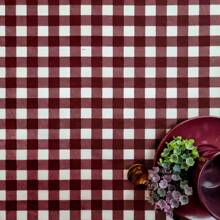 1 Pieza,Mantel de tela Antimanchas Vicky para mesa rectangular - Fácil de limpiar, lavable e impermeable - Ideal para hogar interior y exterior Rojo Oscuro - Burdeos - Ver 3
