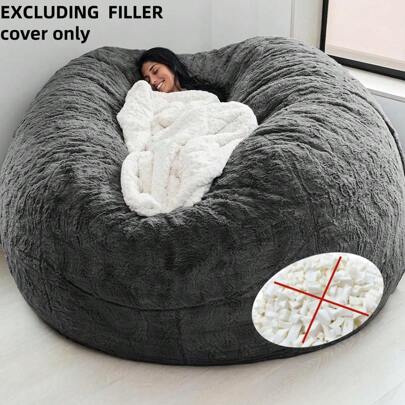1pc Multifunctional Slouchy Sofa Cover, Fabric Beanbag Cover (No Filler, Cover Only), Movable & Foldable For Rental Home, Apartment, Small Living Room