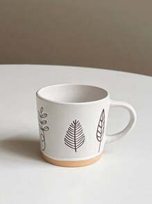 1pc Handmade Japanese-Style Vintage Ceramic Coffee Mug, High-Quality Oatmeal Breakfast Cup, Home Water Cup