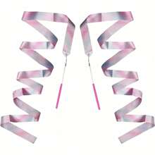 1/2/5 条艺术体操丝带，2 米/4 米/6 米舞蹈丝带，舞蹈表演丝带，闪光舞蹈缎带，带旋转指挥棒