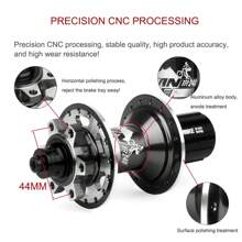 TANKE 120 Click Hub Bearing MTB Hub Rear 32 36 Holes Disc Brake Bicycle Hubs 7 8 9 10 11 12 Speed 6 Pawl Hub - 炫彩 - 查看 3