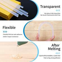 50 Pack Mini Hot Glue Sticks. Available In Two Lengths: 7mm*150mm And 7mm*200mm, With Multiple Quantity Options. These EVA Clear Glue Sticks Are Suitable For Glue Guns, Perfect For DIY Craft Sticky Projects & More.