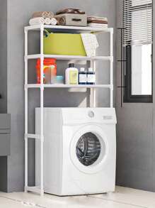 1pc Multi-Tier Floor Standing Storage Rack, Kitchen Cookware Holder, Household Shelf For Microwave Oven, Washing Machine, Bathroom Toilet, Balcony