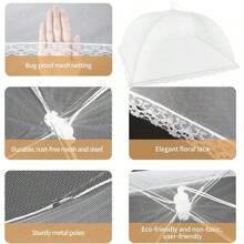 NEPAK 6 Large And Tall Food Covers, 17"X17" Food Tents Food Covers For Outdoors,Pop-Up Mesh Food Covers Nets For Outside,Screen Tents,Parties Picnics, BBQ,Reusable And Collapsible