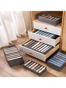 1 Pieza Organizador de ropa para armario, Organizador de armario portátil con compartimentos, Caja de almacenamiento individual, Organizador de cajones de armario plegable para ropa interior, calcetines, bufandas, leggings, camisetas, jeans