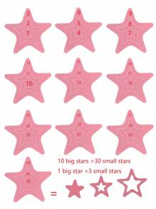 30 件星形图案防滑淋浴垫，粉色 PEVA 浴缸贴纸适用于浴室家居浴室装饰秋季装饰返校 - 粉色 - 查看 3