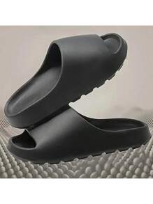 Pantuflas súper cómodas para mujer - Suelas de espuma EVA transpirables y antideslizantes, diseño de punta abierta, zapatos casuales ligeros y suaves, aptos para uso en interiores y exteriores, playa, ducha - Para todas las estaciones