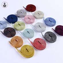 1 Pair Shiny Pearlescent Laces, Colorful Flat Shoelaces, Sports & Casual Shoe Strings
