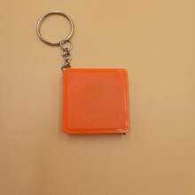 1pc Custom Keychain Steel Tape Measure, 1M Square Mini Retractable Ruler, Printed Logo Gift Ruler - Multicolor - View 7