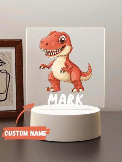 1 Personalized Dinosaur Nightlight Dinosaur Room Decoration With Name Gift Decoration Room Birthday Gift Bedside Lamp 3D Room Decoration Nightlight Lamp Nightlight Gift Custom Gift, Valentine's Day Gift, Her Birthday Anniversary, Girlfriend's Valentine's Day, Boyfriend,Customized Decoration Light