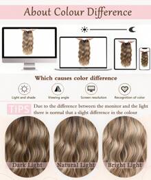 20" Wavy Hair Topper To Add Hair Volume 6.5"X6.5" Base Size Hair Toppers For Women Synthetic Hair Pieces For Women With Thinning Hair Wavy Clip In Hair Extensions - Piano Color - View 7