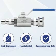 High Pressure Washer Ball Valve Kit, 3/8" Quick Connect Ball Valve For Power Washer Hose, 5000 PSI - 球閥 - 查看 2