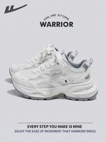 WARRIOR Warrior Fashionable Retro Sports Shoes For Women Spring And Summer Lightweight Comfortable Breathable Running Shoes Modest Style Casual Sneakers Applicable Throughout The Yearwear-Resisting All-Day Wear Training Sneakers Little White Shoes