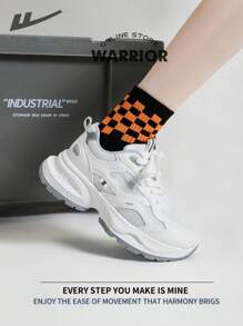 WARRIOR Warrior Fashionable Retro Sports Shoes For Women Spring And Summer Lightweight Comfortable Breathable Running Shoes Modest Style Casual Sneakers Applicable Throughout The Yearwear-Resisting All-Day Wear Training Sneakers Little White Shoes