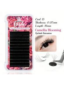 12盒 MASSCAKU 3D 蓬松即开型仿貂毛假睫毛，8-20毫米混合长度，哑光黑色睫毛簇，睫毛扇，单根假睫毛，假睫毛 - D - 查看 13