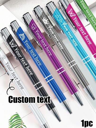1-320Pcs Custom Engraving Text Ballpoint Pens, Back To School Supplies For Kids, Personalized Icon Gel Pens, Customized Engraved Aurora Pens, Funny Pens For Coworkers/Adults, 14cm/5.51in, Light Green/Rose Red/Candy Blue/Dark Purple/Grey/Silver/Dark Blue/Black, 6 Icon, Customizable Sarcastic Pens,Customized Ballpoint Pens, Office & School Supplies,Xmas Decoration,Smooth Writing Pen