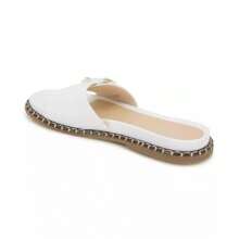 Kenneth Cole Women's Syrena Round Toe Flat Sandals |  | Women Flat Sandals - Ecru - View 1