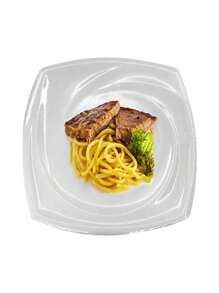 A8 Melamine Material, Simple White Melamine Dinner Plate, Can Be Used For Household Use, Not Easy To Break, Resistant To Low And High Temperature, Good To Clean