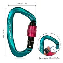 25KN D-Shape Professional Carabiner Screw Locking Gate Carabiner Climbing Rappelling Gear Quick Equipment Outdoor EDC Tools