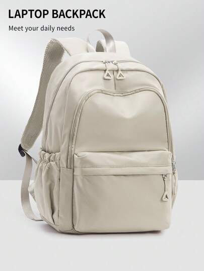 大容量女士笔记本电脑背包，经典休闲日用背包，轻便书包，男女通用，适合初中和高中女生，防盗15.6英寸笔记本电脑背包，工作包，旅行日用背包，学生书包，电脑包，男女皆宜的礼物。新旧版本随机发货。