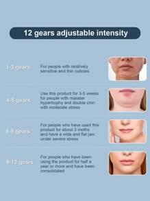 1pc V-Shaped Face Slimming Device, Microcurrent Muscle Toning Massager, Smart Beauty Facial Massager For Lift And Tighten