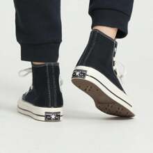 Converse 2025 中性款 Chuck 70s AO 帆布高帮硫化运动鞋 162050C - 黑色 - 查看 10