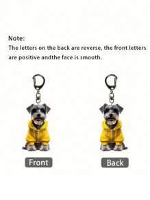 1pc Acrylic 2D Cute Dog Keychain Pendant, Suitable For Handbag Decoration